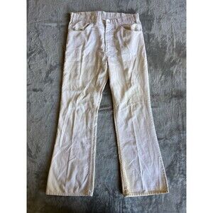 Vintage 70s Levi's 663 White Tab Bell Bottoms Flare Beige Corduroy Talon Grunge